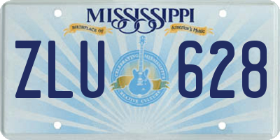 MS license plate ZLU628