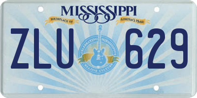 MS license plate ZLU629