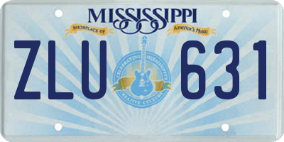 MS license plate ZLU631