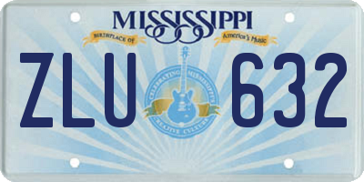 MS license plate ZLU632
