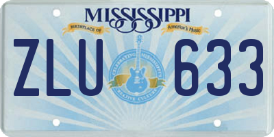 MS license plate ZLU633