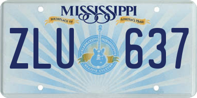 MS license plate ZLU637