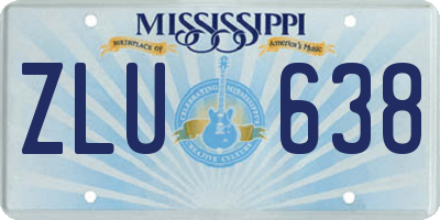MS license plate ZLU638