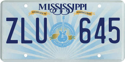 MS license plate ZLU645