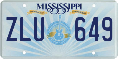 MS license plate ZLU649