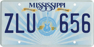 MS license plate ZLU656