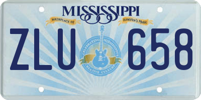 MS license plate ZLU658