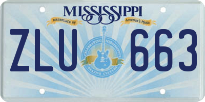 MS license plate ZLU663