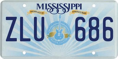 MS license plate ZLU686