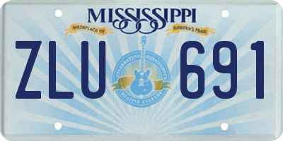 MS license plate ZLU691