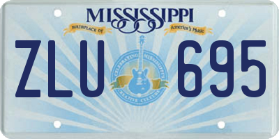 MS license plate ZLU695