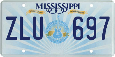 MS license plate ZLU697