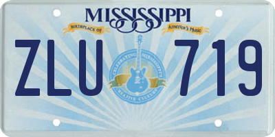 MS license plate ZLU719