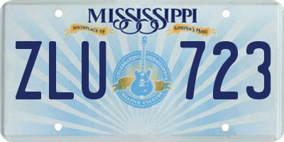 MS license plate ZLU723