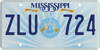 MS license plate ZLU724