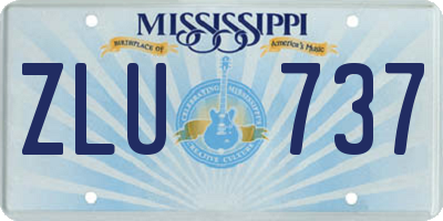MS license plate ZLU737