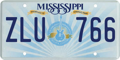 MS license plate ZLU766