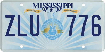 MS license plate ZLU776