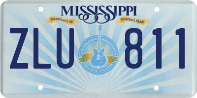 MS license plate ZLU811
