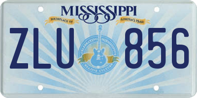 MS license plate ZLU856