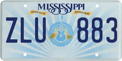 MS license plate ZLU883
