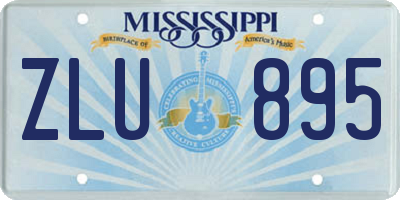MS license plate ZLU895