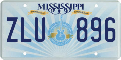 MS license plate ZLU896