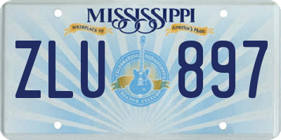 MS license plate ZLU897