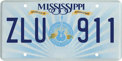 MS license plate ZLU911