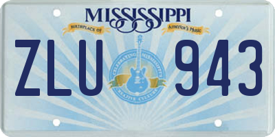 MS license plate ZLU943