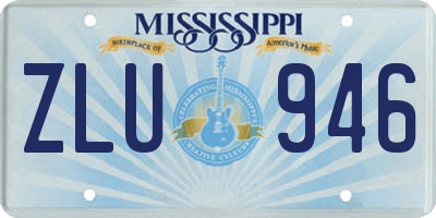MS license plate ZLU946