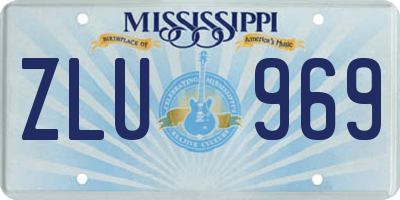 MS license plate ZLU969