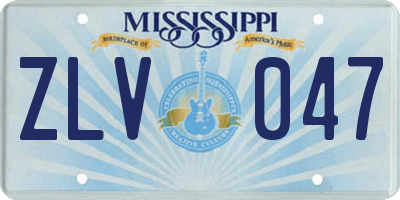 MS license plate ZLV047