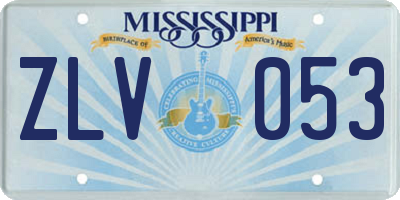 MS license plate ZLV053