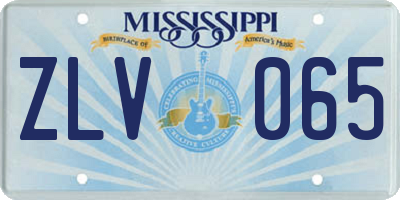MS license plate ZLV065