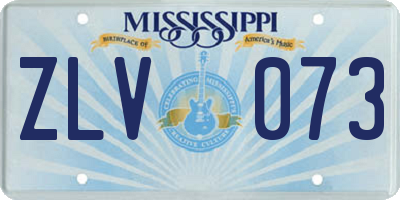 MS license plate ZLV073