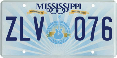 MS license plate ZLV076