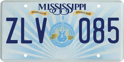 MS license plate ZLV085