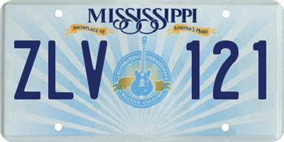 MS license plate ZLV121