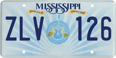 MS license plate ZLV126