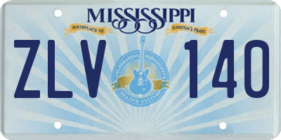 MS license plate ZLV140