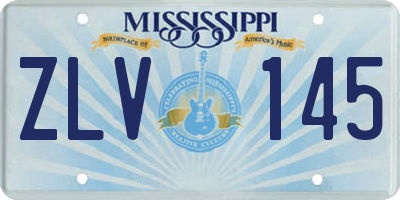 MS license plate ZLV145