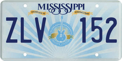 MS license plate ZLV152