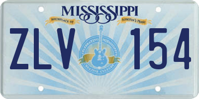 MS license plate ZLV154