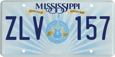 MS license plate ZLV157