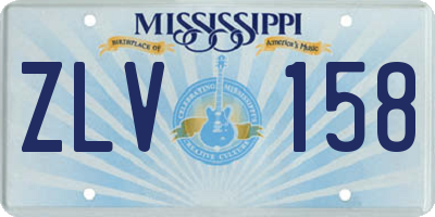 MS license plate ZLV158