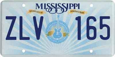 MS license plate ZLV165