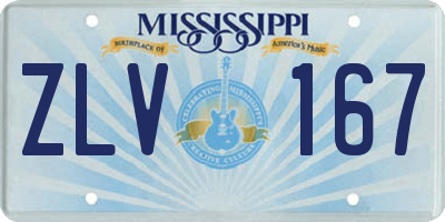 MS license plate ZLV167