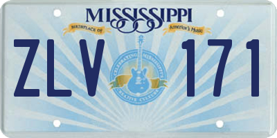 MS license plate ZLV171