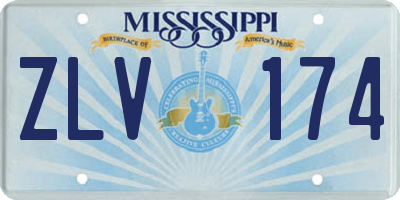 MS license plate ZLV174